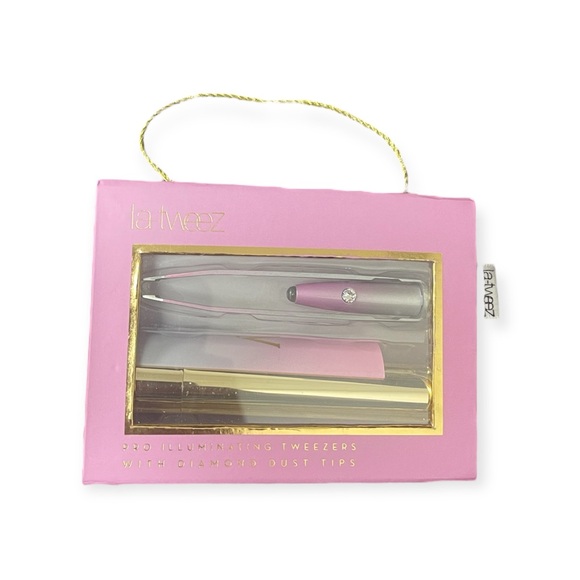 🆕 La-Tweez 24 Karat PINK OMBRE Pro Illuminating Tweezer with Diamond Dust Tip - Picture 5 of 6